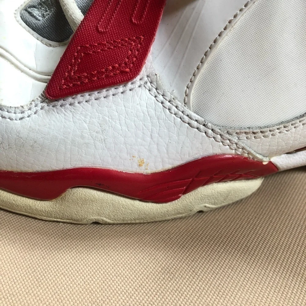 Air Jordan 8.0 White‎ Varsity Red Stealth Size 7 Y